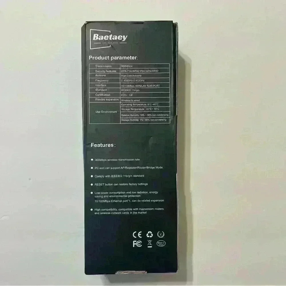 Baetaey Wifi Repeater 300Mbps Wifi Range Extender CF-WR304S - Picture 2 of 7